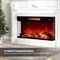 Black 36 Inch 3-Sided 1500W Electric Fireplace with 7-Color Flame and Remote Control